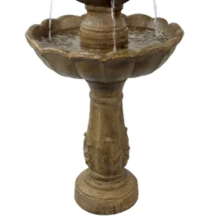 Sunnydaze Decor Sunnydaze 38"H Electric Resin 2-Tier Blooming Flower Outdoor Water Feature -Sunnydaze Decor GUEST 9193eb94 c5e1 49ac 856a 5424e70c5d3f