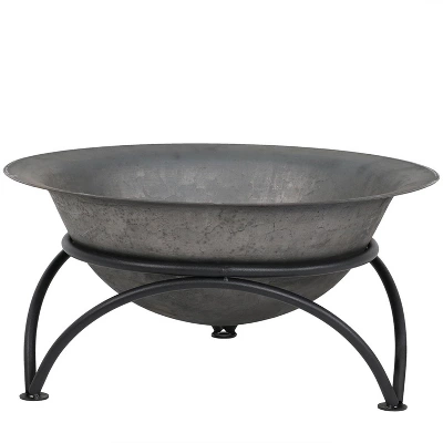 Sunnydaze Decor Sunnydaze Outdoor Camping Or Backyard Round Cast Iron Rustic Fire Pit Bowl On Stand - 23.5" - Dark Gray 5 Sunnydaze Decor Sunnydaze Outdoor Camping Or Backyard Round Cast Iron Rustic Fire Pit Bowl On Stand - 23.5" - Dark Gray - Image 3