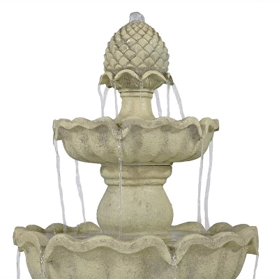 Sunnydaze Decor Sunnydaze 51"H Electric Polyresin And Fiberglass 3-Tier Pineapple Top Outdoor Water Fountain 10 Sunnydaze Decor Sunnydaze 51"H Electric Polyresin And Fiberglass 3-Tier Pineapple Top Outdoor Water Fountain - Image 8