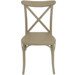 Sunnydaze Decor Sunnydaze Crossback Design Plastic All-Weather Commercial-Grade Bellemead Indoor/Outdoor Patio Dining Chair, Tan, 2pk 12 Sunnydaze Decor Sunnydaze Crossback Design Plastic All-Weather Commercial-Grade Bellemead Indoor/Outdoor Patio Dining Chair, Tan, 2pk -Sunnydaze Decor GUEST 93288c58 d1f1 449f 8444 38b743115f05