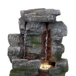 Sunnydaze Decor Sunnydaze Indoor Home Office Polyresin Towering Cave Waterfall Tabletop Water Fountain With LED Light - 14" -Sunnydaze Decor GUEST 9544883c 394e 494c afc0 a645ab86f832