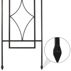 Sunnydaze Decorative Steel Metal Chic Diamonds Design Garden Trellis - Black - 2-Pack -Sunnydaze Decor GUEST 95a49bf6 1fe0 459e aa29 49b4c90d9d93