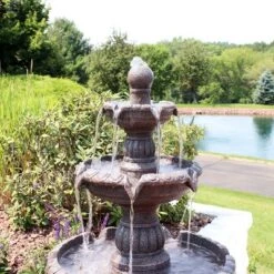Sunnydaze Decor Sunnydaze 49"H Electric Fiberglass And Resin 4-Tier Mediterranean Outdoor Water Fountain 15 Sunnydaze Decor Sunnydaze 49"H Electric Fiberglass And Resin 4-Tier Mediterranean Outdoor Water Fountain -Sunnydaze Decor GUEST 95c25e69 4f6f 45e5 afe2 b02b2d81edcc