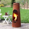 Sunnydaze Decor Sunnydaze Outdoor Backyard Patio Steel Santa Fe Wood-Burning Fire Pit Chiminea With Wood Grate - 50" - Rustic Finish 2 Sunnydaze Decor Sunnydaze Outdoor Backyard Patio Steel Santa Fe Wood-Burning Fire Pit Chiminea With Wood Grate - 50" - Rustic Finish -Sunnydaze Decor GUEST 96000362 7647 45cd a2b3 1f548d6d493e