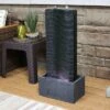Sunnydaze Decor Sunnydaze 31"H Electric Polyresin Rippling Tower Column Outdoor Water Fountain With Lights -Sunnydaze Decor GUEST 9758dcd0 41de 4657 8154 53ab11b8e20f