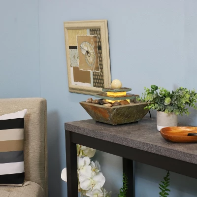 Sunnydaze Decor Sunnydaze Indoor Home Office Slate And Polished Stone Ball Tiered Tabletop Water Fountain With LED Light - 8" 10 Sunnydaze Decor Sunnydaze Indoor Home Office Slate And Polished Stone Ball Tiered Tabletop Water Fountain With LED Light - 8" - Image 8