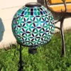 Sunnydaze Decor Sunnydaze Blue Cool Blooms Glass Mosaic Indoor/Outdoor Gazing Globe With Solar Light - 10" Diameter - Blue And Green 2 Sunnydaze Decor Sunnydaze Blue Cool Blooms Glass Mosaic Indoor/Outdoor Gazing Globe With Solar Light - 10" Diameter - Blue And Green -Sunnydaze Decor GUEST 97b3a02d da33 4fb2 8b08 af33502a73f2
