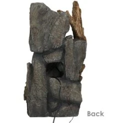 Sunnydaze Decor Sunnydaze 35"H Electric Polyresin Cascading Mountainside Outdoor Water Fountain With LED Lights -Sunnydaze Decor GUEST 97e989e7 b689 4ee8 837b 64c4185fdf5d
