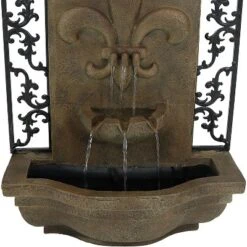 Sunnydaze Decor Sunnydaze 33"H Electric Polystone French Lily Design Outdoor Wall-Mount Water Fountain 13 Sunnydaze Decor Sunnydaze 33"H Electric Polystone French Lily Design Outdoor Wall-Mount Water Fountain -Sunnydaze Decor GUEST 98d4e9eb d858 4e37 a69a 2f535991a8b5