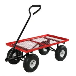 Sunnydaze Decor Sunnydaze Outdoor Lawn And Garden Heavy-Duty Durable Steel Mesh Utility Wagon Cart With Removable Sides -Sunnydaze Decor GUEST 99e9a833 4118 444f 9151 3a2dd6e9c8fa