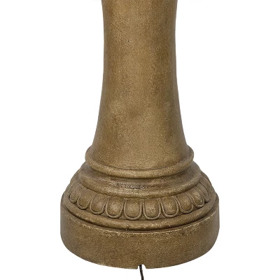 Sunnydaze Decor Sunnydaze 65"H Electric Resin And Concrete 4-Tier Eggshell Edge Outdoor Water Fountain With LED Lights 9 Sunnydaze Decor Sunnydaze 65"H Electric Resin And Concrete 4-Tier Eggshell Edge Outdoor Water Fountain With LED Lights - Image 7