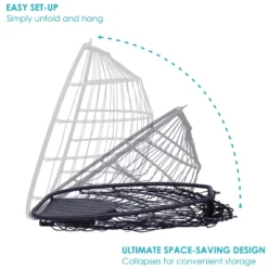 Sunnydaze Decor Sunnydaze Outdoor Resin Wicker Patio Oliver Lounge Hanging Basket Egg Chair Swing With Cushions And Headrest - Gray - 2pc 17 Sunnydaze Decor Sunnydaze Outdoor Resin Wicker Patio Oliver Lounge Hanging Basket Egg Chair Swing With Cushions And Headrest - Gray - 2pc -Sunnydaze Decor GUEST 9aea5a7a 5ccf 47ed 8fbb fb42b2e46128