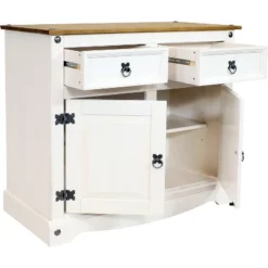 Sunnydaze Decor Sunnydaze Kitchen Sideboard Cabinet With 2 Drawers And 2 Doors - Solid Pine Construction -Sunnydaze Decor GUEST 9edaa772 8f36 43d2 9f3b 7c93a11339d3