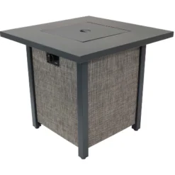 Sunnydaze Decor Sunnydaze Kleifar Modern Smokeless Square Metal Propane Fire Pit With Rafa Fabric Sides - 25.25" H -Sunnydaze Decor GUEST 9f6902c3 8d66 4e09 b865 93a286e8ca0e