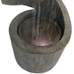 Sunnydaze Decor Sunnydaze 31"H Electric Polyresin Showering Spiral Column Outdoor Water Fountain With LED Light -Sunnydaze Decor GUEST a2c16409 3b1b 4618 a3d9 dedf30a6a45d