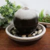 Sunnydaze Decor Sunnydaze Indoor Home Office Tabletop Modern Orb Smooth Glazed Ceramic Water Fountain Feature - 7" - Dark Brown -Sunnydaze Decor GUEST a4af68ea 5c6f 476c 9b74 81fc13a6117d
