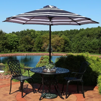 Sunnydaze Decor Sunnydaze Outdoor Aluminum Patio Umbrella, Tilt, And Crank - 9' 3 Sunnydaze Decor Sunnydaze Outdoor Aluminum Patio Umbrella, Tilt, And Crank - 9'