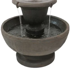 Sunnydaze Decor Sunnydaze 25"H Electric Polyresin 2-Tier Streaming Falls Outdoor Water Fountain -Sunnydaze Decor GUEST a534e3b7 2ba6 402c b2cc 37fdf5448da3