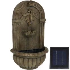 Sunnydaze Decor Sunnydaze Outdoor Florence Solar Wall Fountain With Battery Backup Feature - 27" -Sunnydaze Decor GUEST a56d3c8f e3e6 4564 b811 ebf1f7a41876