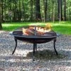 Sunnydaze Decor Sunnydaze Outdoor Portable Camping Or Backyard Folding Round Fire Pit Bowl With Spark Screen, Log Poker, Folding Stand, And Carrying Case Cover - 29" -Sunnydaze Decor GUEST a6846013 e591 4c91 a730 3b90550408de