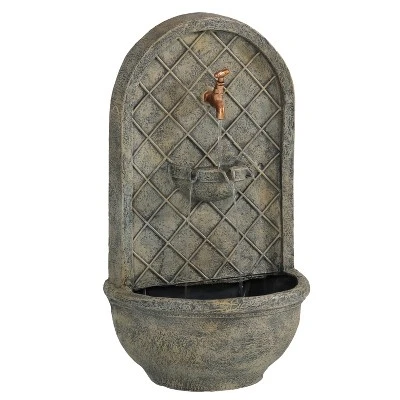 Sunnydaze Decor Sunnydaze 26"H Solar Polystone Messina Outdoor Wall-Mount Water Fountain 13 Sunnydaze Decor Sunnydaze 26"H Solar Polystone Messina Outdoor Wall-Mount Water Fountain - Image 11