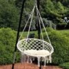 Sunnydaze Decor Sunnydaze Indoor/Outdoor Cotton Rope Hammock Chair Bohemian Macrame Hanging Netted Swing With Mounting Hardware, Seat Cushion, And Tassels -Sunnydaze Decor GUEST a8844f41 83ae 46ac ad91 bbc5322e2d89