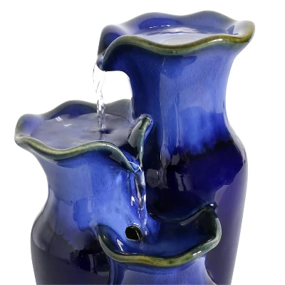 Sunnydaze Decor Sunnydaze Indoor Decorative Smooth Ceramic Glazed Pitchers Desktop Tabletop Water Fountain - 11" - Blue 5 Sunnydaze Decor Sunnydaze Indoor Decorative Smooth Ceramic Glazed Pitchers Desktop Tabletop Water Fountain - 11" - Blue - Image 3