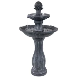 Sunnydaze Decor Sunnydaze 45" H Outdoor Arcade 2-Tier Solar Water Fountain With Battery Backup And LED Light 25 Sunnydaze Decor Sunnydaze 45" H Outdoor Arcade 2-Tier Solar Water Fountain With Battery Backup And LED Light -Sunnydaze Decor GUEST a9d15b74 19a8 4c3b 9f67 9f292ea6ed7d