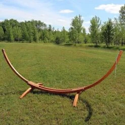 Sunnydaze Decor 15 Sunnydaze Decor Sunnydaze Heavy-Duty Two-Person Curved Larch Wood Hammock Stand Only