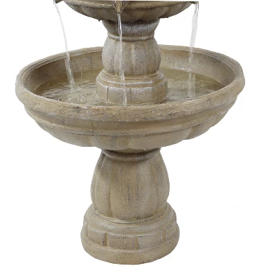 Sunnydaze Decor Sunnydaze 48"H Electric Fiberglass 3-Tier Outdoor Water Fountain 7 Sunnydaze Decor Sunnydaze 48"H Electric Fiberglass 3-Tier Outdoor Water Fountain - Image 5