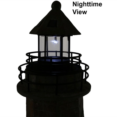 Sunnydaze Decor Sunnydaze Outdoor Backyard Garden Nautical Lighthouse Solar LED Pathlight Statue Figurine - 35" - Brick 9 Sunnydaze Decor Sunnydaze Outdoor Backyard Garden Nautical Lighthouse Solar LED Pathlight Statue Figurine - 35" - Brick - Image 7