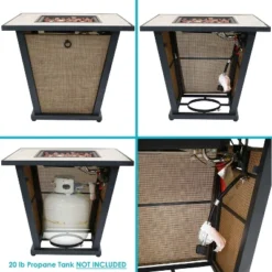 Sunnydaze Decor Sunnydaze Reykir Modern Smokeless Metal Outdoor Fire Pit With Tile Tabletop And Rafa Fabric Sides - 24" H 25 Sunnydaze Decor Sunnydaze Reykir Modern Smokeless Metal Outdoor Fire Pit With Tile Tabletop And Rafa Fabric Sides - 24" H -Sunnydaze Decor GUEST ace8bf2f 0504 43f1 9d34 557a4028d3e4