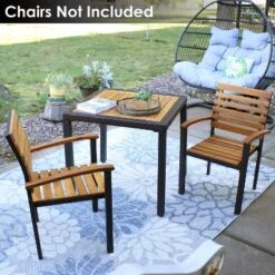 Sunnydaze Decor Sunnydaze Outdoor Acacia Wood And Faux Wicker Resin Patio Dining Table - 31.5" - Brown And Black 9 Sunnydaze Decor Sunnydaze Outdoor Acacia Wood And Faux Wicker Resin Patio Dining Table - 31.5" - Brown And Black -Sunnydaze Decor GUEST addf394d aede 4dc3 a1ad f89ec13c5c3e