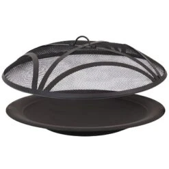 Sunnydaze Decor Sunnydaze Outdoor Replacement Steel Fire Pit Bowl With Spark Screen - Black -Sunnydaze Decor GUEST af9741e0 567e 4284 81a6 606f50162af7