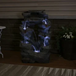 Sunnydaze Decor Sunnydaze 39"H Electric Polyresin And Fiberglass Dual Cascading Falls Outdoor Water Fountain With LED Lights 15 Sunnydaze Decor Sunnydaze 39"H Electric Polyresin And Fiberglass Dual Cascading Falls Outdoor Water Fountain With LED Lights -Sunnydaze Decor GUEST af9dcfe1 988a 4ef9 8388 55cd35c2ea88