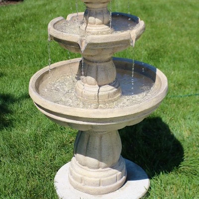 Sunnydaze Decor Sunnydaze 48"H Electric Fiberglass 3-Tier Outdoor Water Fountain 11 Sunnydaze Decor Sunnydaze 48"H Electric Fiberglass 3-Tier Outdoor Water Fountain - Image 9