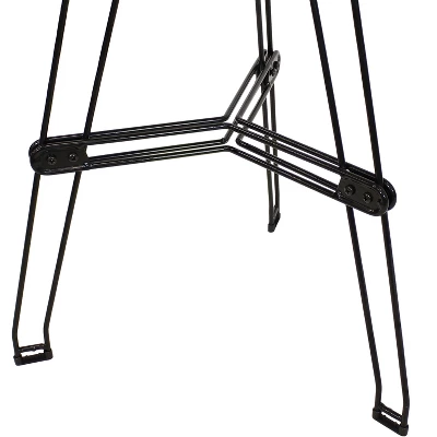 Sunnydaze Decor Sunnydaze Indoor Modern Furniture Steel Wire Bar Table With Faux Woodgrain Tabletop - Brown 6 Sunnydaze Decor Sunnydaze Indoor Modern Furniture Steel Wire Bar Table With Faux Woodgrain Tabletop - Brown - Image 4