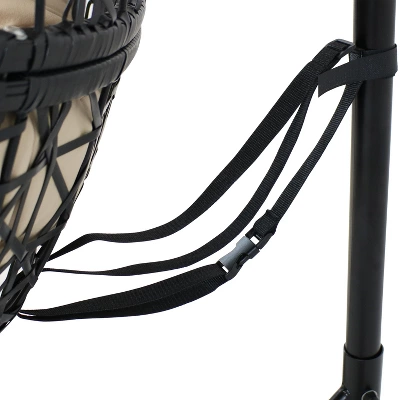 Sunnydaze Decor Sunnydaze Outdoor Resin Wicker Patio Jackson Hanging Basket Egg Chair Swing With Cushions And Headrest - 2pc 6 Sunnydaze Decor Sunnydaze Outdoor Resin Wicker Patio Jackson Hanging Basket Egg Chair Swing With Cushions And Headrest - 2pc - Image 4