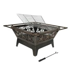 Sunnydaze Decor Sunnydaze Outdoor Camping Or Backyard Steel Northern Galaxy Fire Pit With Cooking Grill Grate, Spark Screen, And Log Poker - 32" 17 Sunnydaze Decor Sunnydaze Outdoor Camping Or Backyard Steel Northern Galaxy Fire Pit With Cooking Grill Grate, Spark Screen, And Log Poker - 32" -Sunnydaze Decor GUEST b0bb7162 8615 4f72 9485 5d05c612dbfd