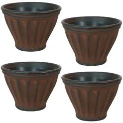 Sunnydaze Decor Sunnydaze Indoor/Outdoor Patio, Garden, Or Porch Weather-Resistant Double-Walled Charlotte Flower Pot Planter - 16" - Rust Finish -Sunnydaze Decor GUEST b207a277 e869 4f3f 9388 34e1475daf41