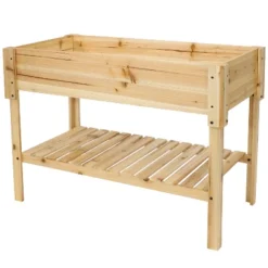 Sunnydaze Decor Sunnydaze Outdoor Raised Wooden Garden Bed With Lower Shelf For Plant Flowers, Herbs, Green Plants, And Vegetables - 42" -Sunnydaze Decor GUEST b242776d f707 4566 9d74 c8e3bb6e56f0