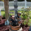 Sunnydaze Decor Sunnydaze 40"H Electric Polyresin Children Playing With Water Faucet Outdoor Water Fountain With LED Lights -Sunnydaze Decor GUEST b2736ce2 d594 4053 8c24 e171fc8948a8