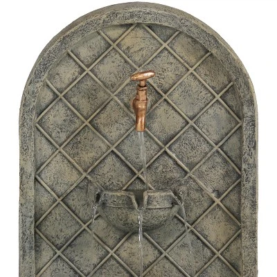 Sunnydaze Decor Sunnydaze 26"H Solar Polystone Messina Outdoor Wall-Mount Water Fountain 4 Sunnydaze Decor Sunnydaze 26"H Solar Polystone Messina Outdoor Wall-Mount Water Fountain - Image 2