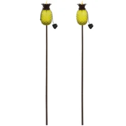 Sunnydaze Decor Sunnydaze Outdoor Adjustable Height 3-in-1 Glass Tropical Pineapple Torches With Connected Snuffs And Metal Poles - 2pk 14 Sunnydaze Decor Sunnydaze Outdoor Adjustable Height 3-in-1 Glass Tropical Pineapple Torches With Connected Snuffs And Metal Poles - 2pk -Sunnydaze Decor GUEST b5621be2 a884 4b0e ab02 92ecd31d5c51