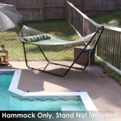 Sunnydaze Decor Sunnydaze Two-Person Quilted Fabric Hammock With Spreader Bars - 450 Lb Weight Capacity 21 Sunnydaze Decor Sunnydaze Two-Person Quilted Fabric Hammock With Spreader Bars - 450 Lb Weight Capacity -Sunnydaze Decor GUEST b5646a21 c342 4518 8e66 31e27d35a6c3