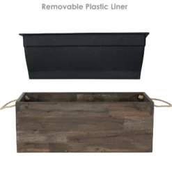 Sunnydaze Decor Sunnydaze Rectangle Decorative Indoor/Outdoor Flower And Succulent Planter Box With Handles - 20.75" W X 8.25" D X 7.75" H - Acacia Wood -Sunnydaze Decor GUEST b7895ad4 f974 4305 8b84 3da2f874b0bc