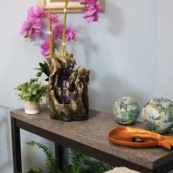 Sunnydaze Decor Sunnydaze Indoor Home Decorative Cascading Caves Waterfall Tabletop Water Fountain With LED Lights - 14" -Sunnydaze Decor GUEST b80f0e5d 4749 475d ad6d 64c0dafc90bb