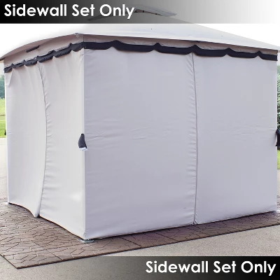 Sunnydaze Decor Sunnydaze Gazebo 4-Piece Polyester Sidewall Set For 10' X 13' Soft Top Rectangle Patio Gazebo - 125" W X 77" H 6 Sunnydaze Decor Sunnydaze Gazebo 4-Piece Polyester Sidewall Set For 10' X 13' Soft Top Rectangle Patio Gazebo - 125" W X 77" H - Image 4