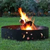 Sunnydaze Decor Sunnydaze Outdoor Heavy-Duty Steel Portable Fire Pit Ring With Die-Cut Stars And Moons - 36" - Black -Sunnydaze Decor GUEST baa726a1 78c2 4854 9de1 c11acdf4ad8b