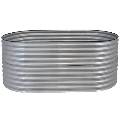 Sunnydaze Decor Sunnydaze Large Oval Steel Raised Garden Bed - Stand-Up Height - 79" W X 32" H 8 Sunnydaze Decor Sunnydaze Large Oval Steel Raised Garden Bed - Stand-Up Height - 79" W X 32" H - Image 6